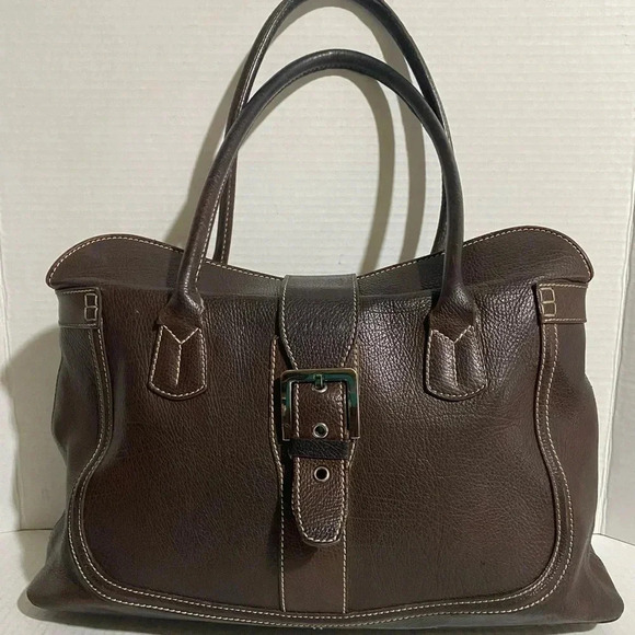 Tod’s brown distressed leather satchel handbag - Picture 1 of 13